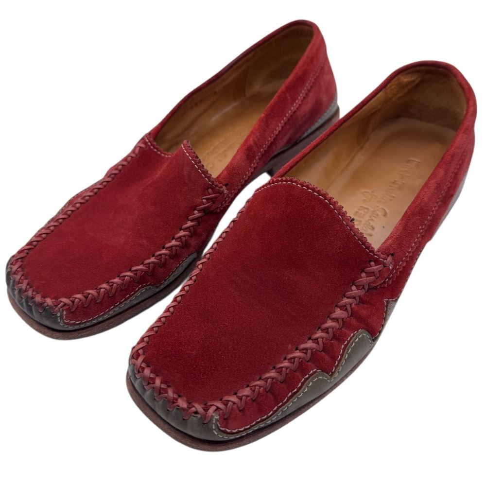 East India Sandal Co Women’s Red Suede Loafers - Size 6